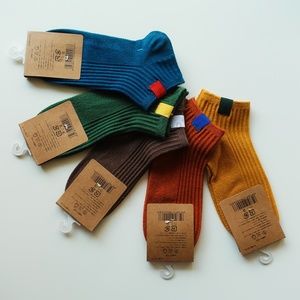 Women Vintage 5 colors knitted Low Cut Socks